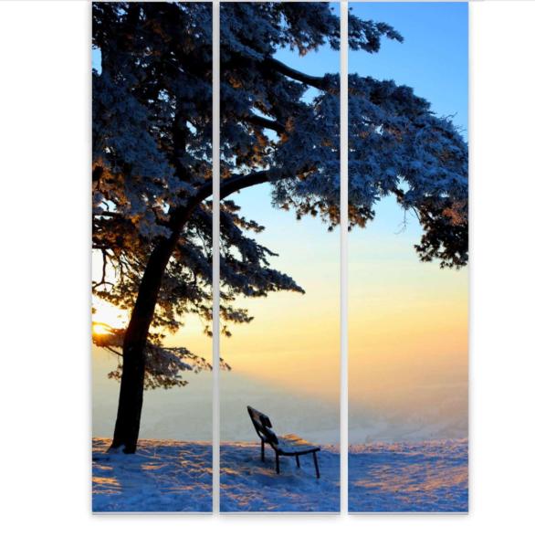 Flächenvorhang Ländleblick  3er Set, Schiebegardine, Schiebegardinen, blickdicht, Flächenvorhang blickdicht, Schiebevorhang,